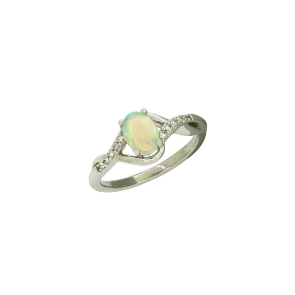 Australian opal and diamond ring. Holliday Jewelry Klamath Falls, OR