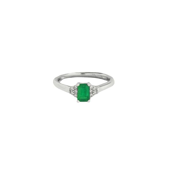 Beautiful emerald cut emerald and diamond ring. Holliday Jewelry Klamath Falls, OR