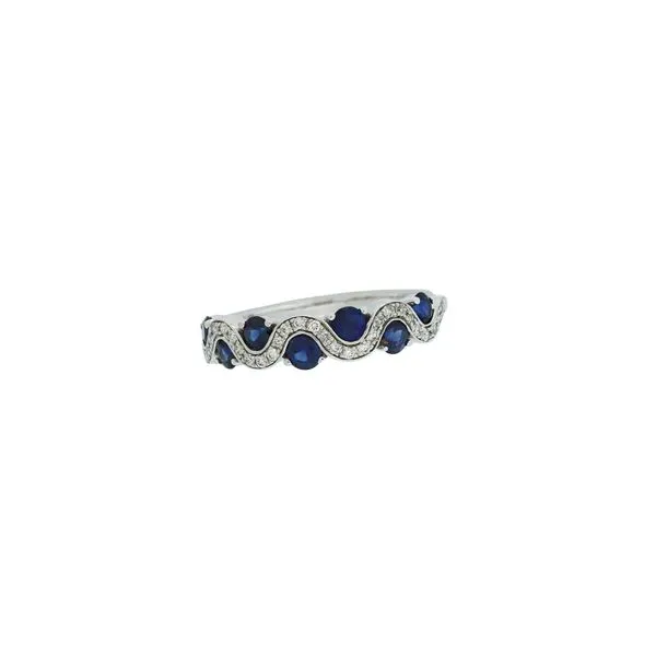 Undulating Sapphire and Diamond Ring Holliday Jewelry Klamath Falls, OR