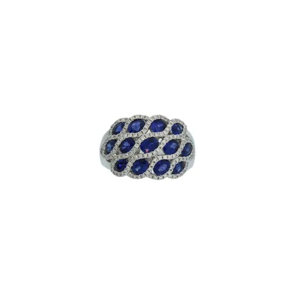 Exquisite Sapphire and Diamond Dome Ring Holliday Jewelry Klamath Falls, OR