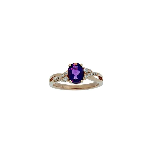 Stunning Rose Gold Amethyst and Diamond Ring Holliday Jewelry Klamath Falls, OR