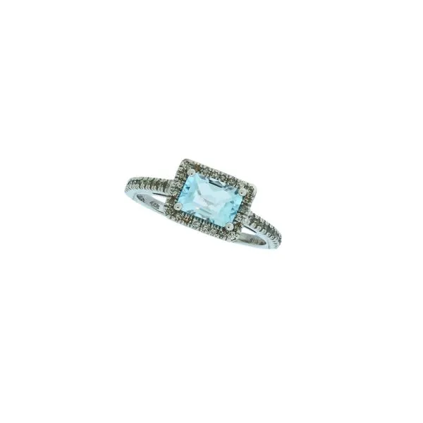 Beautiful Blue Haloed Topaz Ring Holliday Jewelry Klamath Falls, OR