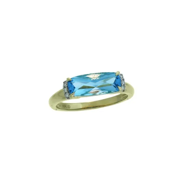 Stunning Fancy Blue Topaz and Diamond Ring Holliday Jewelry Klamath Falls, OR
