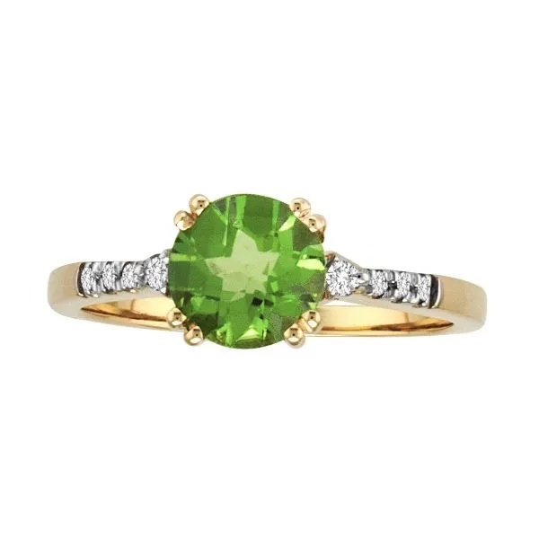 Lovely Checkerboard Peridot and Diamond Ring Holliday Jewelry Klamath Falls, OR