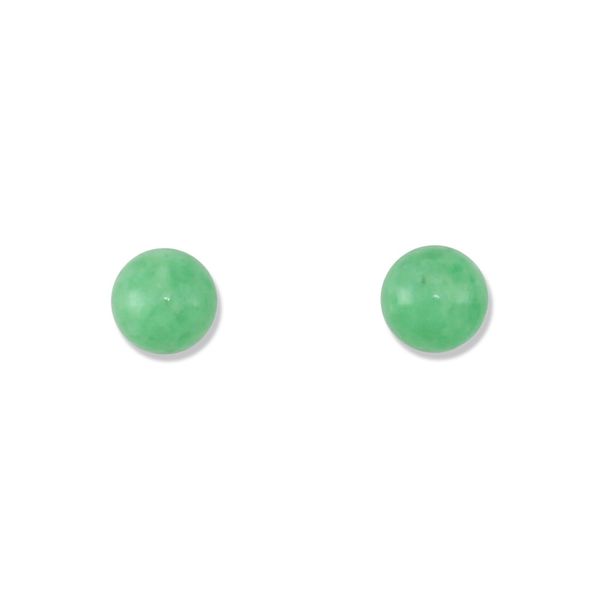 Green jade solitaire earrings. Holliday Jewelry Klamath Falls, OR