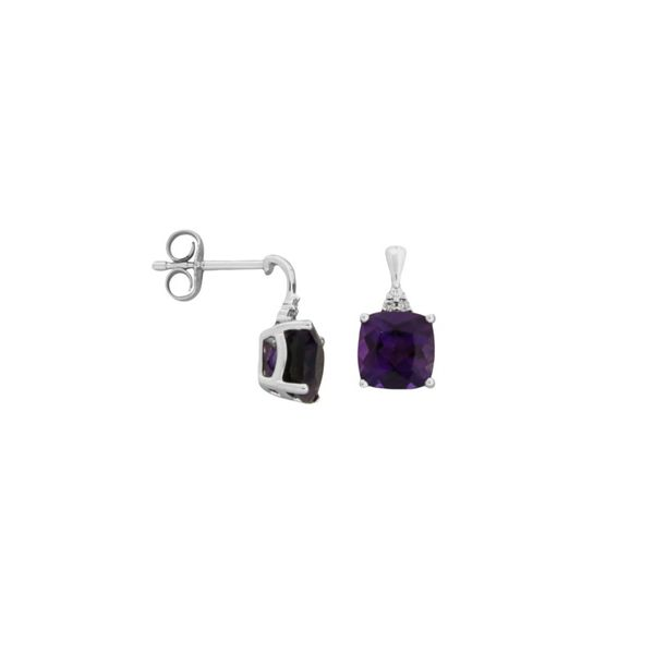 Amethyst and diamond earrings. Holliday Jewelry Klamath Falls, OR