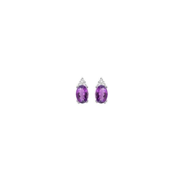 Traditional diamond and amethyst earrings. Holliday Jewelry Klamath Falls, OR