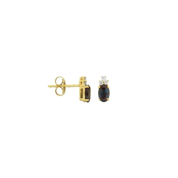 Lovely Created Alexandrite and Diamond Earrings Holliday Jewelry Klamath Falls, OR