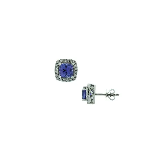 Tantilizing Haloed Tanzanite and Diamond Earrings Holliday Jewelry Klamath Falls, OR