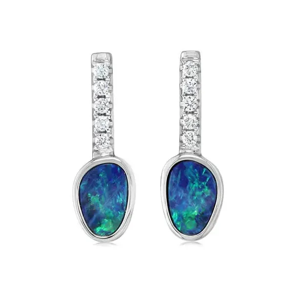 Classy earrings with colorplay opal and twinkle on top Holliday Jewelry Klamath Falls, OR