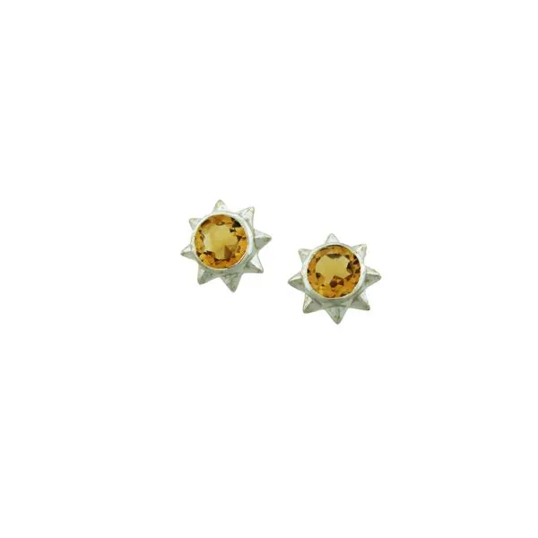 Unique white gold and citrine star earrings Holliday Jewelry Klamath Falls, OR