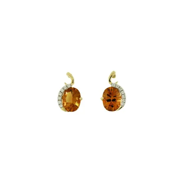 Beautiful oval fancy cut citrine and yellow gold & diamond accents Holliday Jewelry Klamath Falls, OR