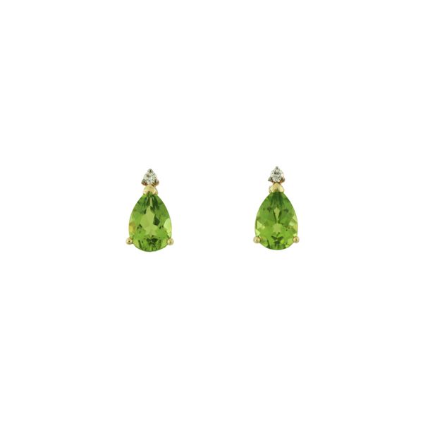 Beautiful teardrop peridot and diamond earrings Holliday Jewelry Klamath Falls, OR
