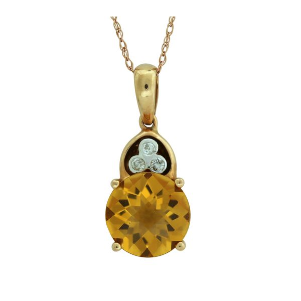 Rose gold citrine pendant. Holliday Jewelry Klamath Falls, OR