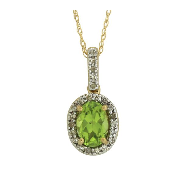 Pear shaped drop peridot pendant. Holliday Jewelry Klamath Falls, OR