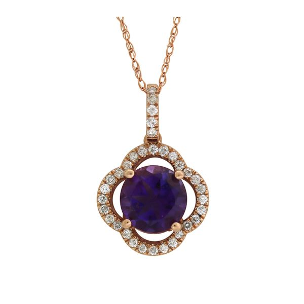 Rose gold amethyst pendant. Holliday Jewelry Klamath Falls, OR