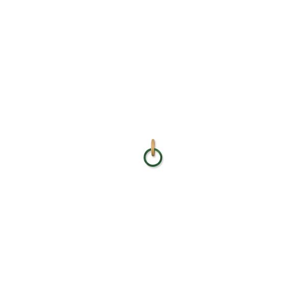 Green jade and gold rings pendant. Holliday Jewelry Klamath Falls, OR