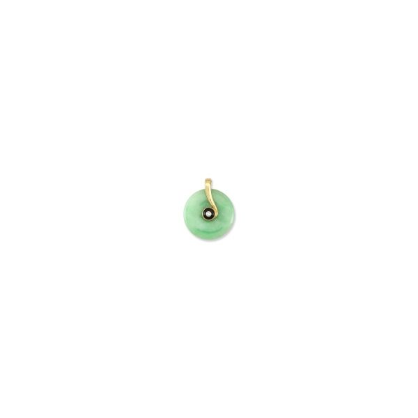 Natural green and black jade pendant. Holliday Jewelry Klamath Falls, OR