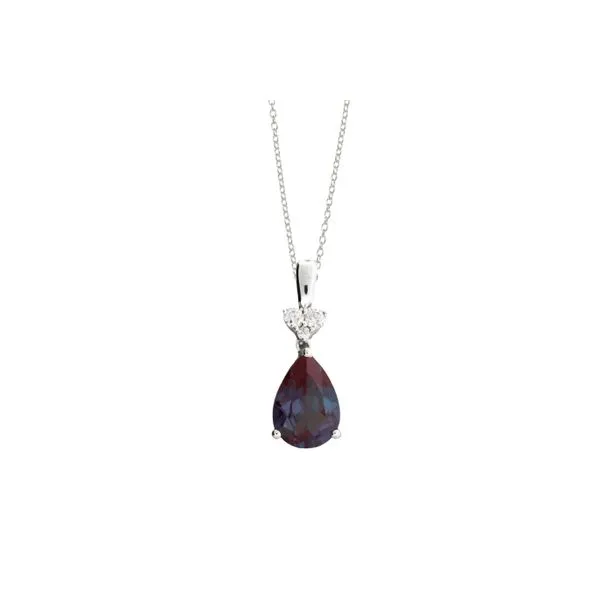Lovely Created Alexandrite and Diamond Pendant Holliday Jewelry Klamath Falls, OR