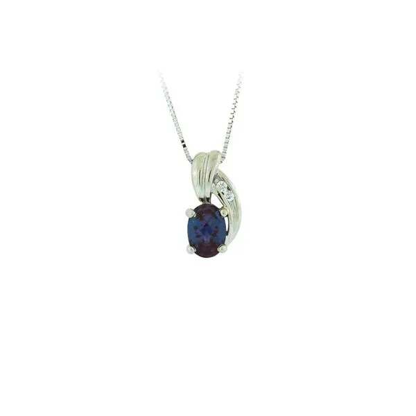 Alluring Created Alexandrite and Diamond Pendant Holliday Jewelry Klamath Falls, OR