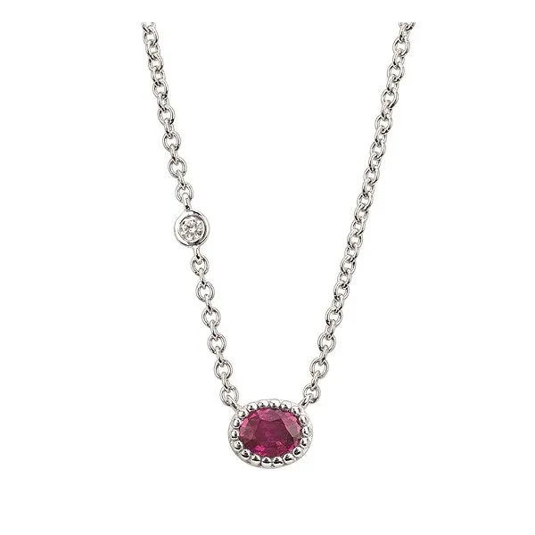 Eye catching ruby and diamond bar pendant Holliday Jewelry Klamath Falls, OR