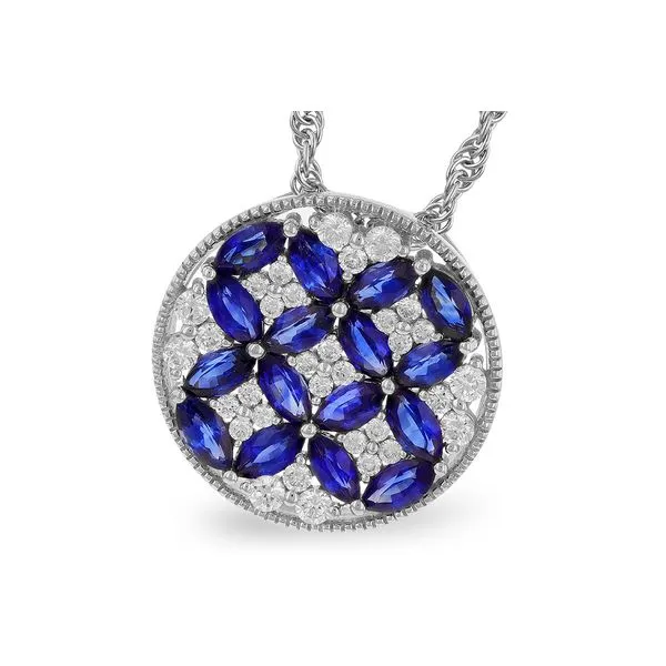 Beautiful blue sapphire and diamond penant Holliday Jewelry Klamath Falls, OR
