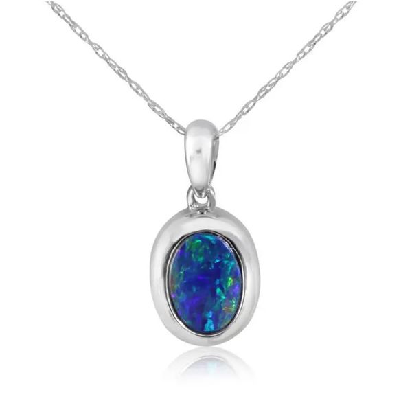 Petite Australian opal pendant Holliday Jewelry Klamath Falls, OR