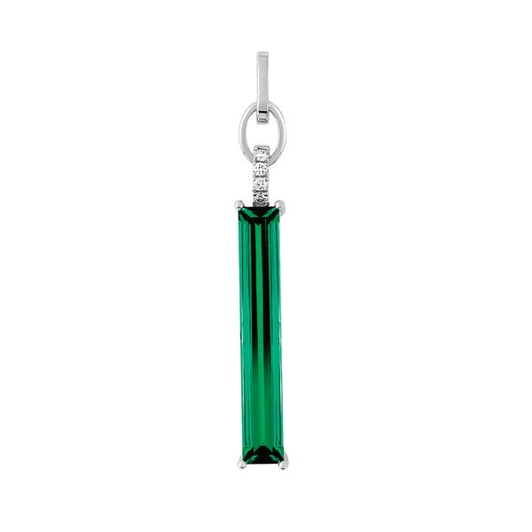 Stunning drop style Chatham created Emerald pendant Holliday Jewelry Klamath Falls, OR