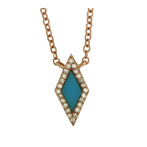 Rose Gold Turquoise Necklace Holliday Jewelry Klamath Falls, OR