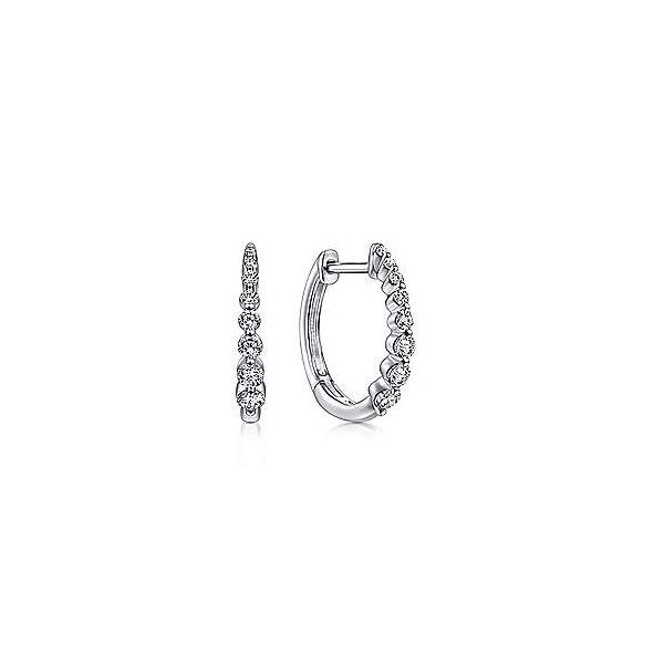 Gabriel & Co. huggie diamond earrings. Holliday Jewelry Klamath Falls, OR