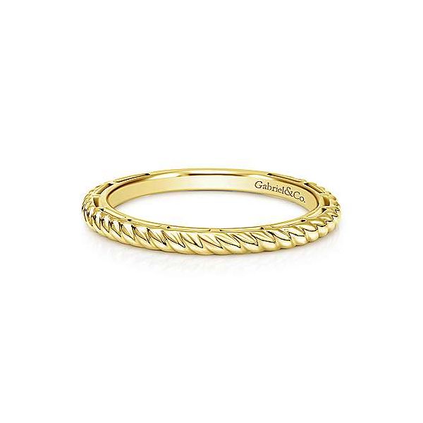 Stackable twisted rope band by Gabriel NY. Holliday Jewelry Klamath Falls, OR
