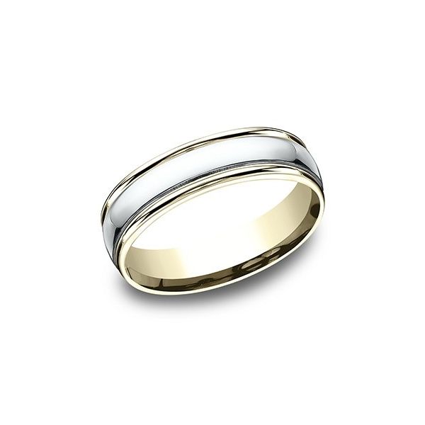 Two-tone comfort fit band. Holliday Jewelry Klamath Falls, OR