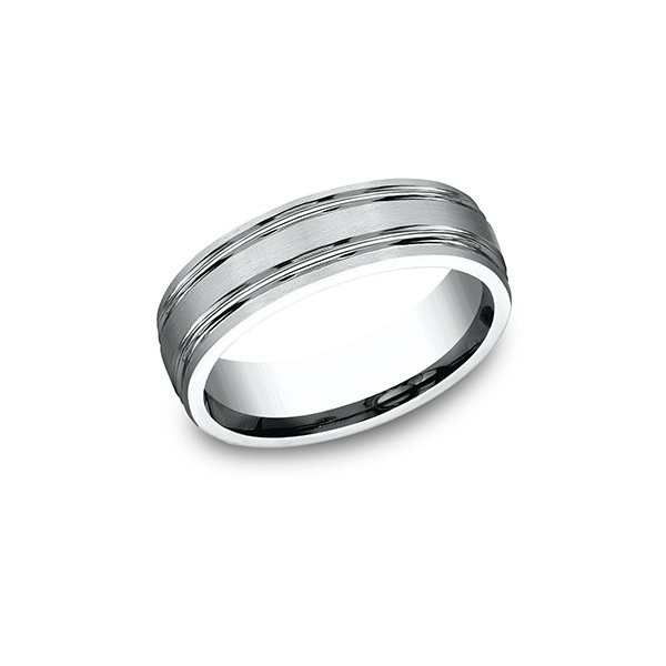 14KW 6.5MM SATIN WITH 2 CUTS BAND Holliday Jewelry Klamath Falls, OR