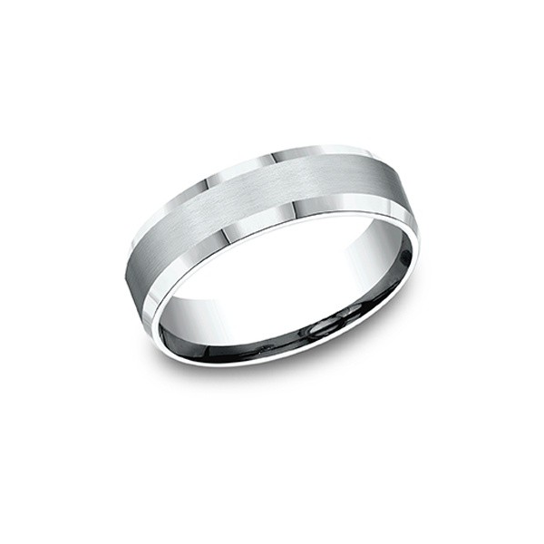 14KW 6.5MM SATIN BEVELED EDGE BAND Holliday Jewelry Klamath Falls, OR
