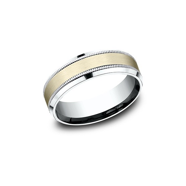 14KTT SATIN MILLIGRAIN BEZEL BAND Holliday Jewelry Klamath Falls, OR