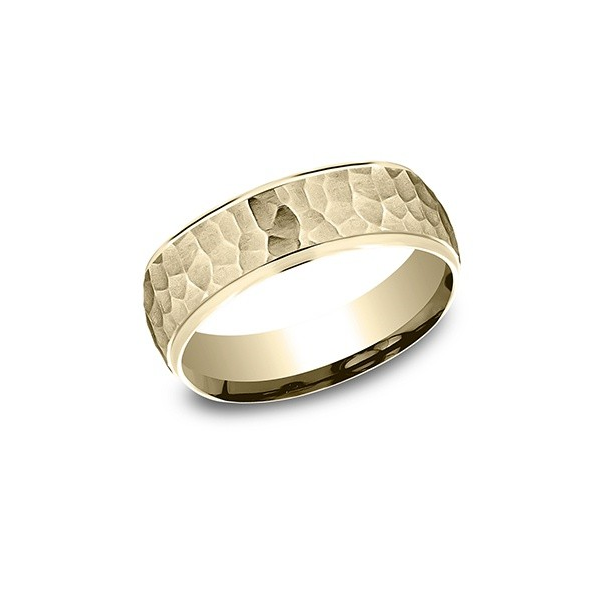 14KY 6.5MM HAMMERED BAND Holliday Jewelry Klamath Falls, OR