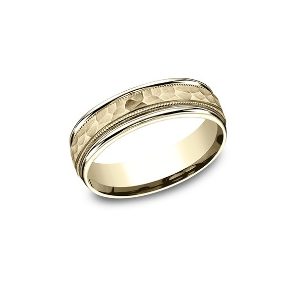 14KY 6.5MM HAMMERED BAND Holliday Jewelry Klamath Falls, OR