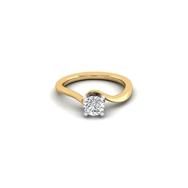 Gabriel & Co's twist on the classic solitaire diamond engagement ring. *Center not included. Holliday Jewelry Klamath Falls, OR