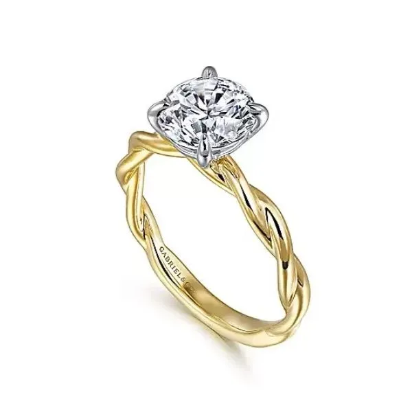 Simply Beautiful Twist Gold Mounting by Gabriel & Co. *Center Stone Not Inclueded Holliday Jewelry Klamath Falls, OR