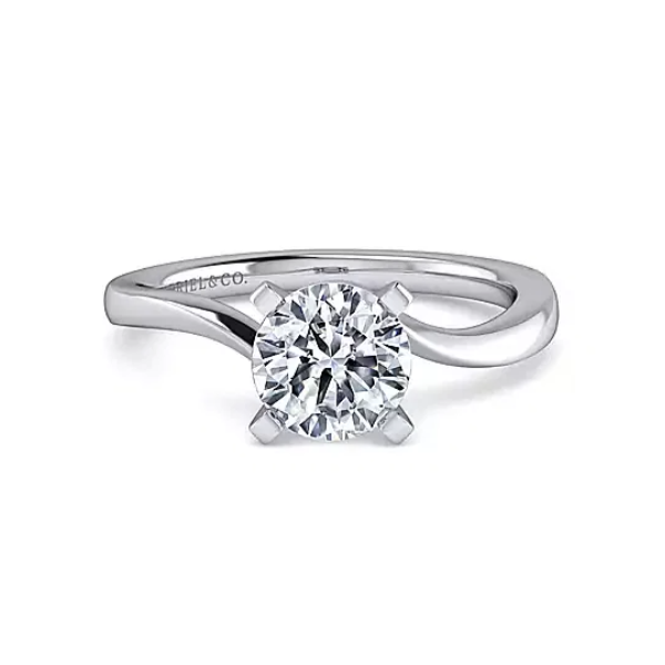 Gently curved solitaire ring by Gabriel & Co. *Center not included Holliday Jewelry Klamath Falls, OR
