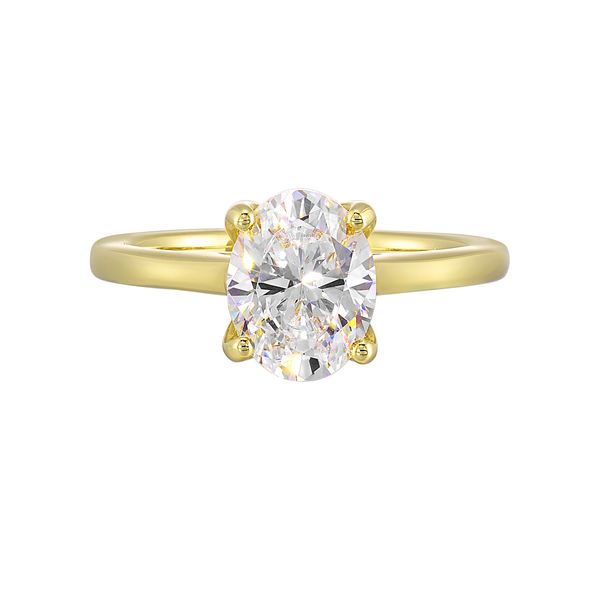 CZ 14KY PERFECT LOVE SEMI MOUNT TULIP HEAD RING *center not included Holliday Jewelry Klamath Falls, OR