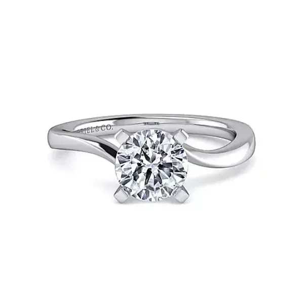 Gently curved solitaire ring by Gabriel & Co. *Center not included Holliday Jewelry Klamath Falls, OR