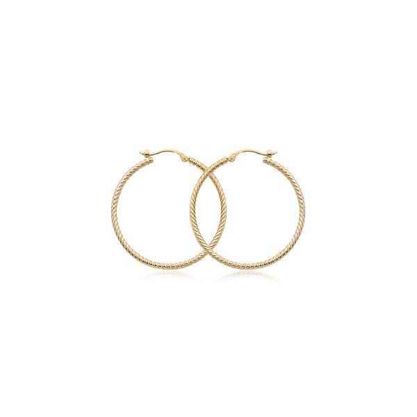 Twisted gold hoop earrings. Holliday Jewelry Klamath Falls, OR