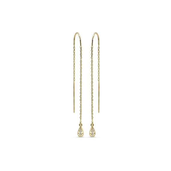 Threader dangle diamond earrings. Holliday Jewelry Klamath Falls, OR