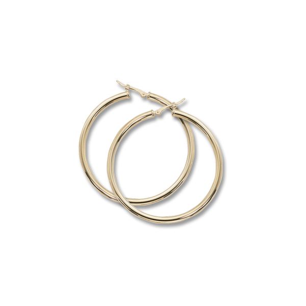 Outstanding 14KY large hoop earrings. Holliday Jewelry Klamath Falls, OR