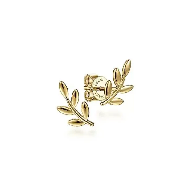 Laurel Branch yellow gold earrings Holliday Jewelry Klamath Falls, OR