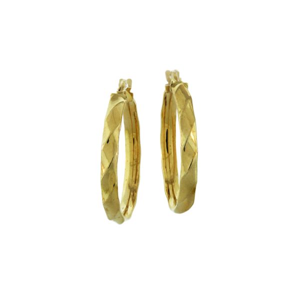 Classic twisted yellow gold hoop earring Holliday Jewelry Klamath Falls, OR