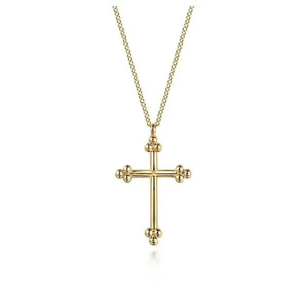 Classic gold cross by Gabriel & Co Holliday Jewelry Klamath Falls, OR