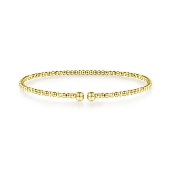 Simplistic 14K Yellow Gold Beaded Bangle Holliday Jewelry Klamath Falls, OR