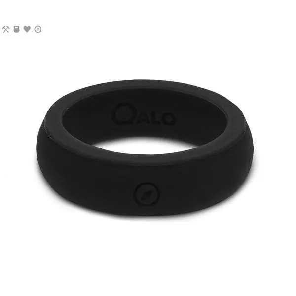 Qalo black silicone ring. Holliday Jewelry Klamath Falls, OR